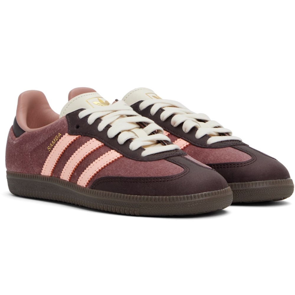 Adidas Samba OG Velvet pink and brown